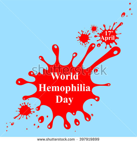 17th April World Haemophilia Day Blood Splash Illustration