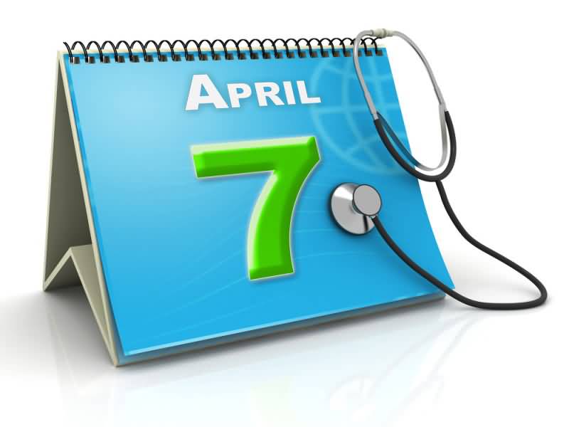 7 April World Health Day Calendar With Stethoscope