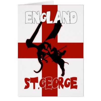 England Saint George's Day Greeting Card