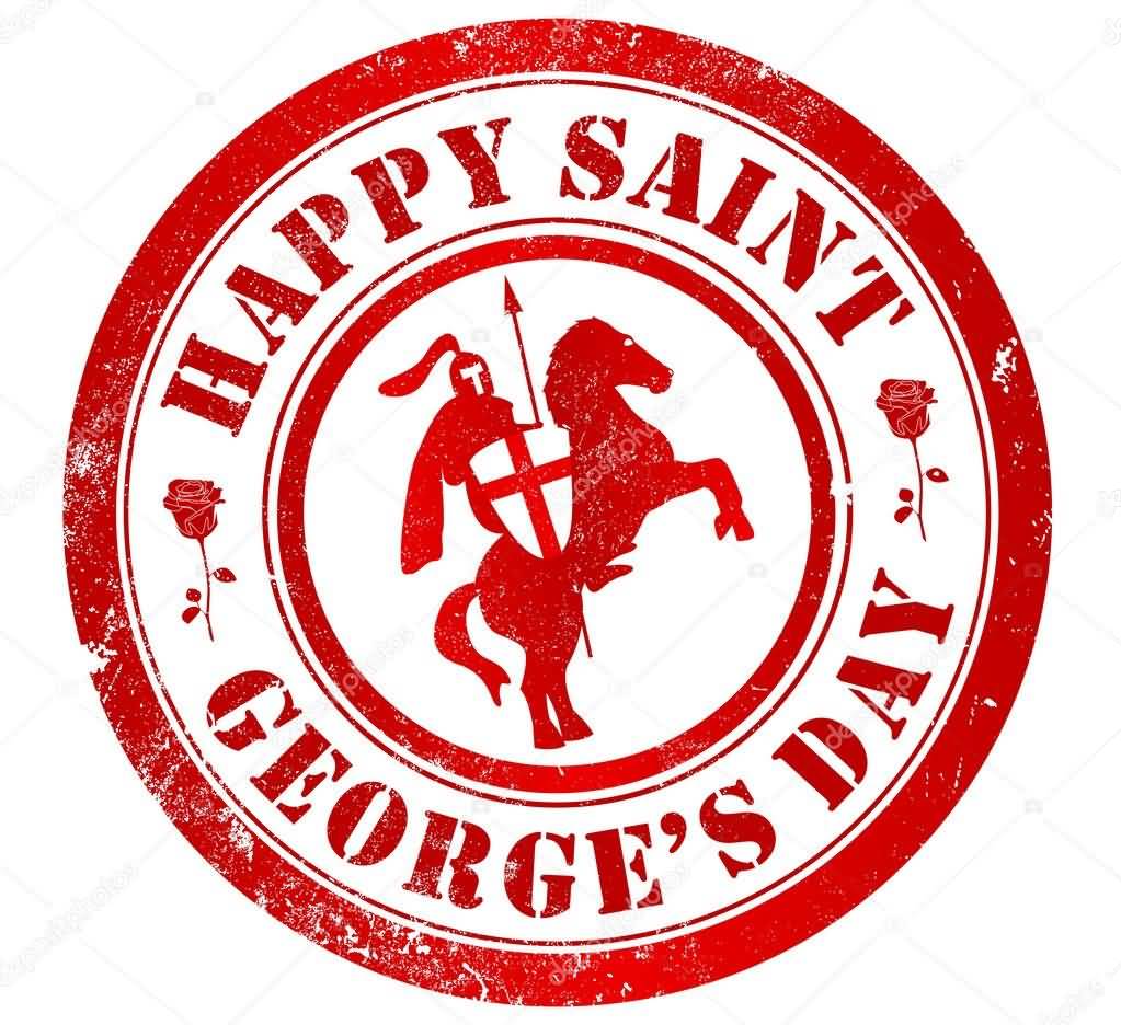 Happy Saint George's Day Stamp