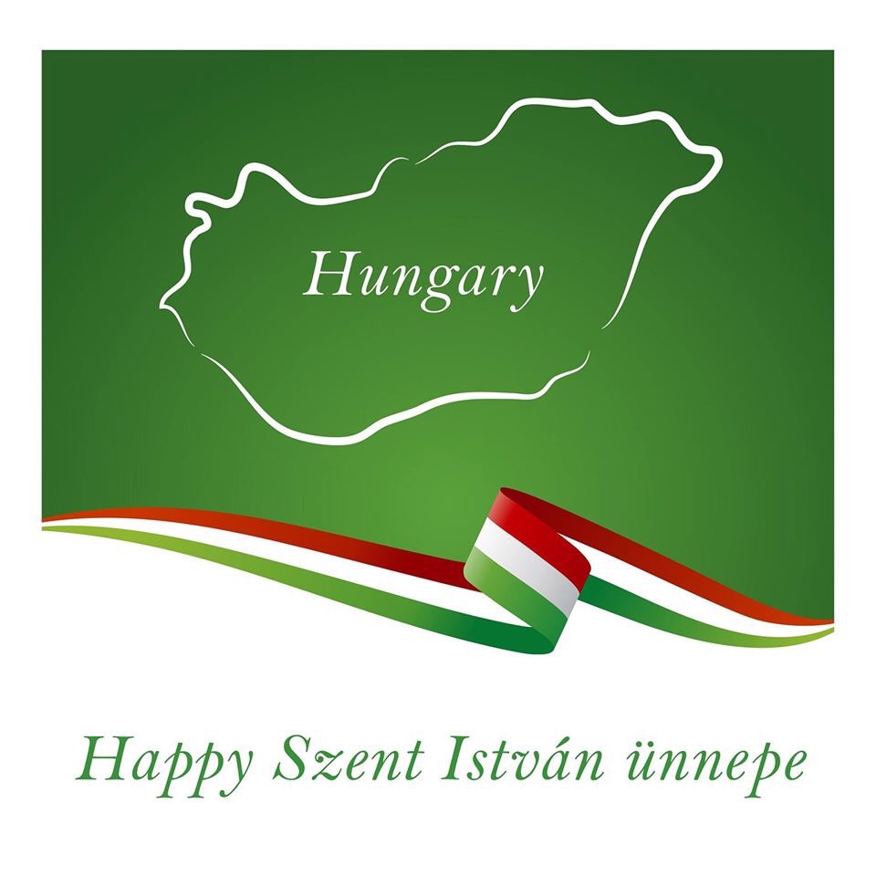 Hungary National Day Wishes Card