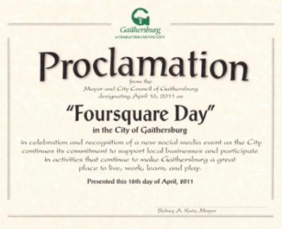 Proclamation Four Square Day