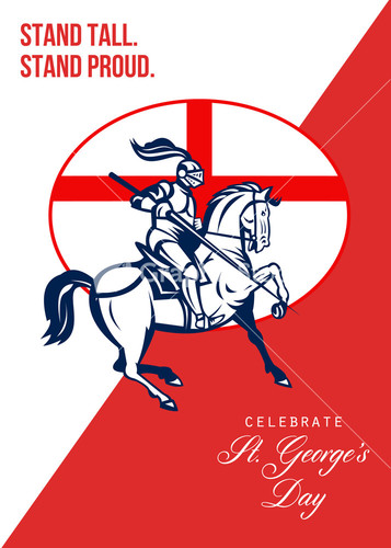 Stand Tall Stand Proud Celebrate Saint Georges Day Greeting Card