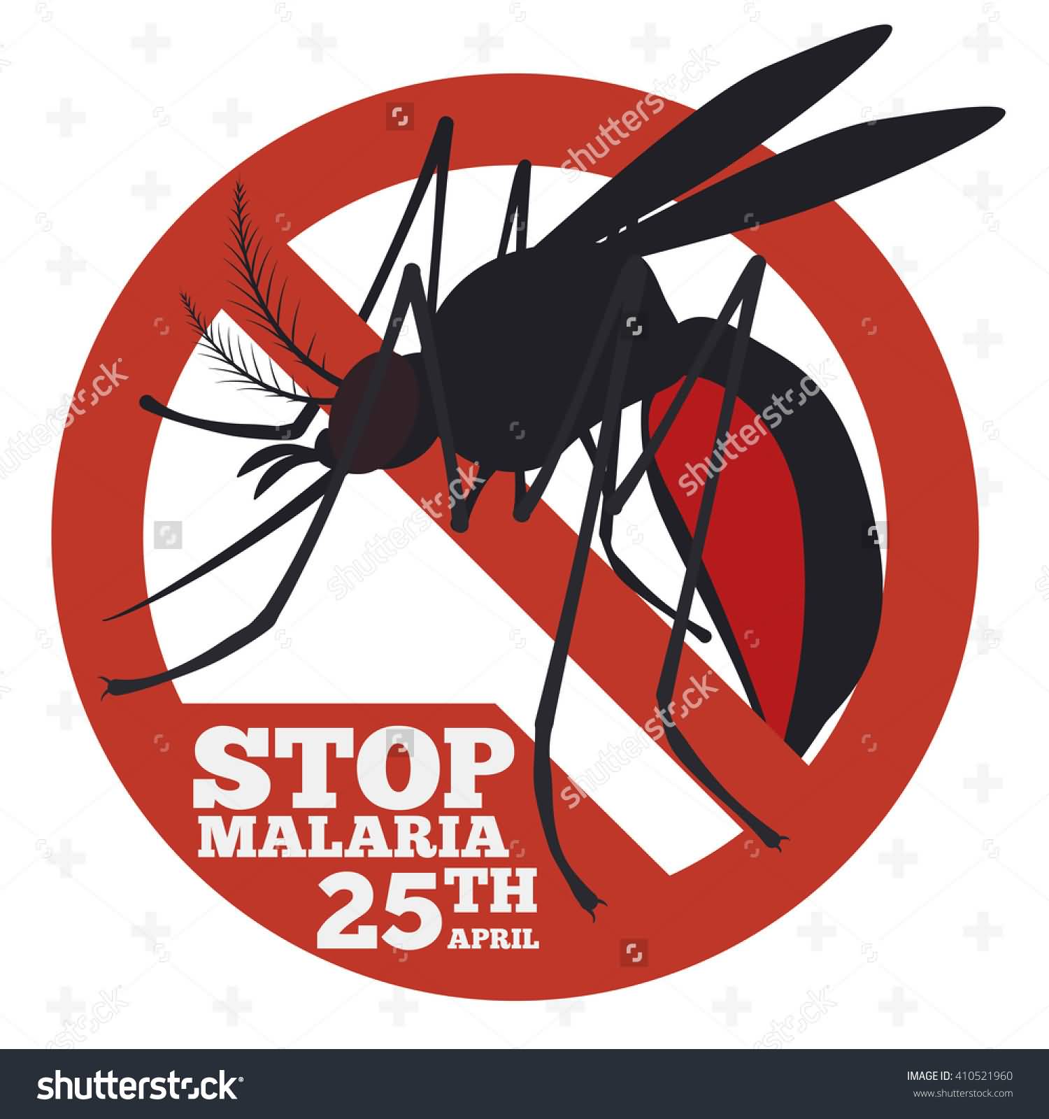 Stop Malaria 25th April World Malaria Day Illustration