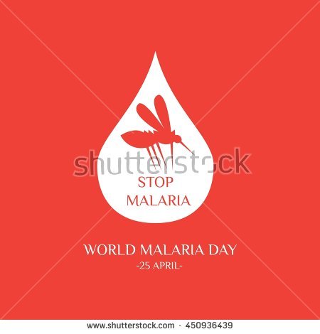 Stop Malaria World Malaria Day 25 April Campaign Poster Illustration