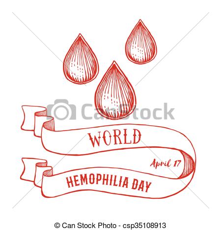 World Haemophilia Day April 17 Blood Drops Poster