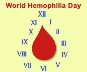 World Haemophilia Day Blood Drop Clock Picture