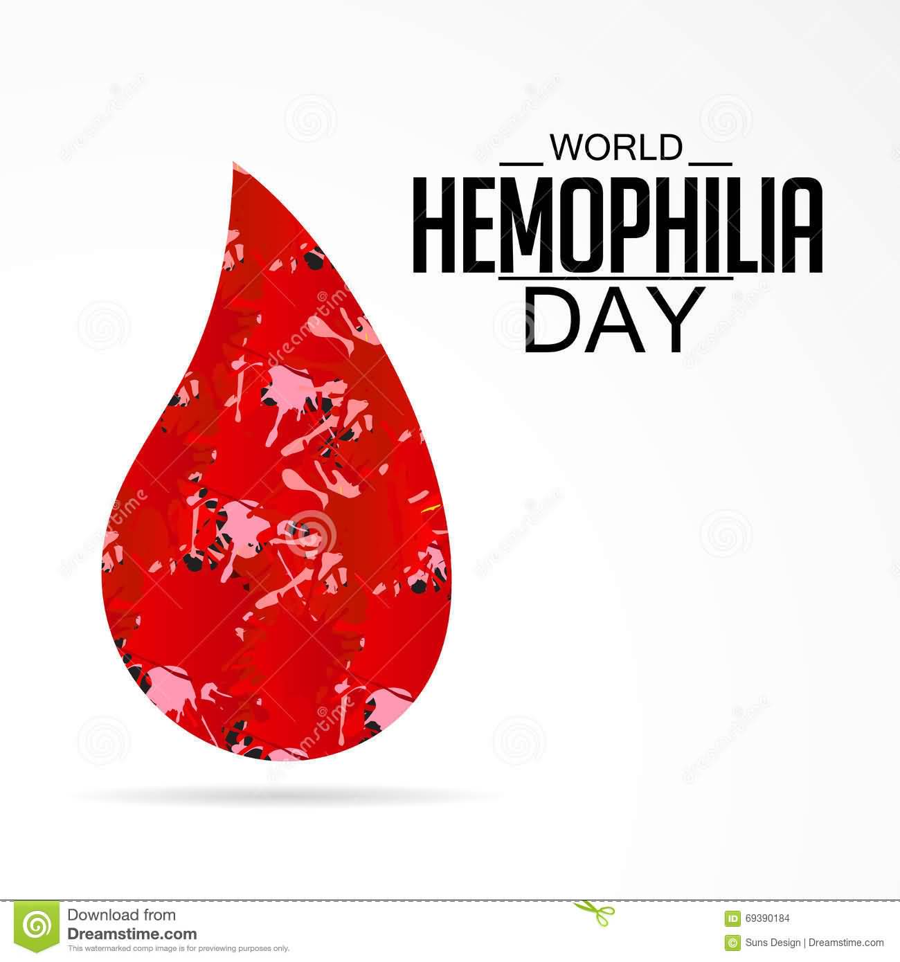 World Haemophilia Day Blood Drop Illustration