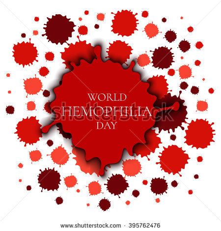 World Haemophilia Day Blood Drops On White Background