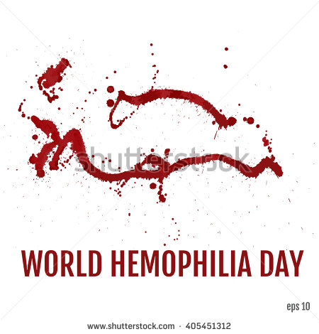 World Haemophilia Day Drop Of Blood On White Background