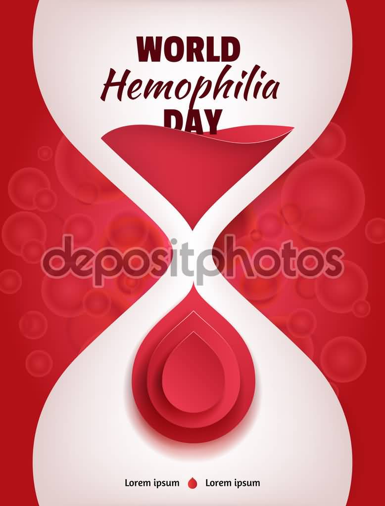 World Haemophilia Day Sand Watch Illustration