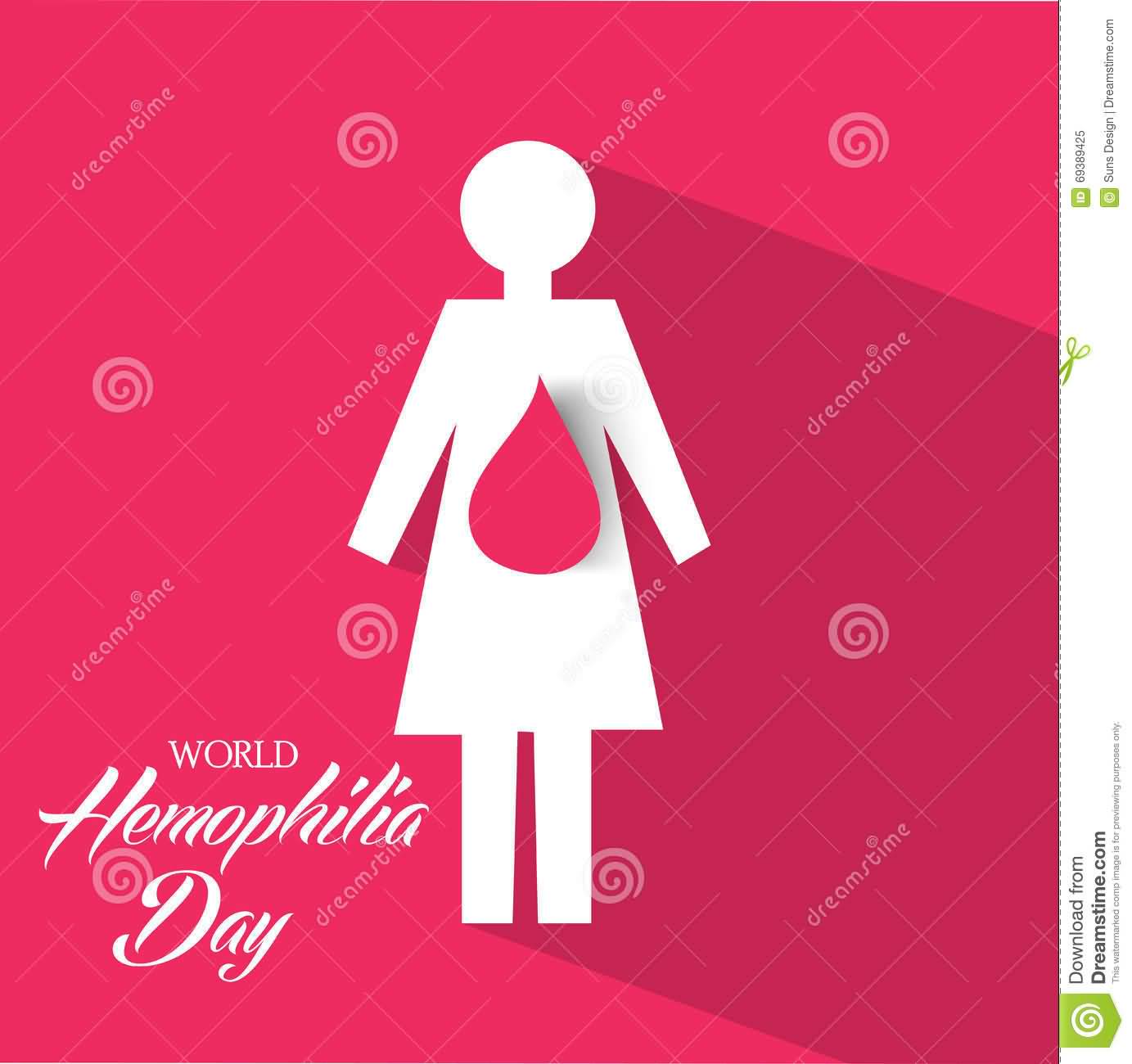 World Haemophilia Day Woman Illustration