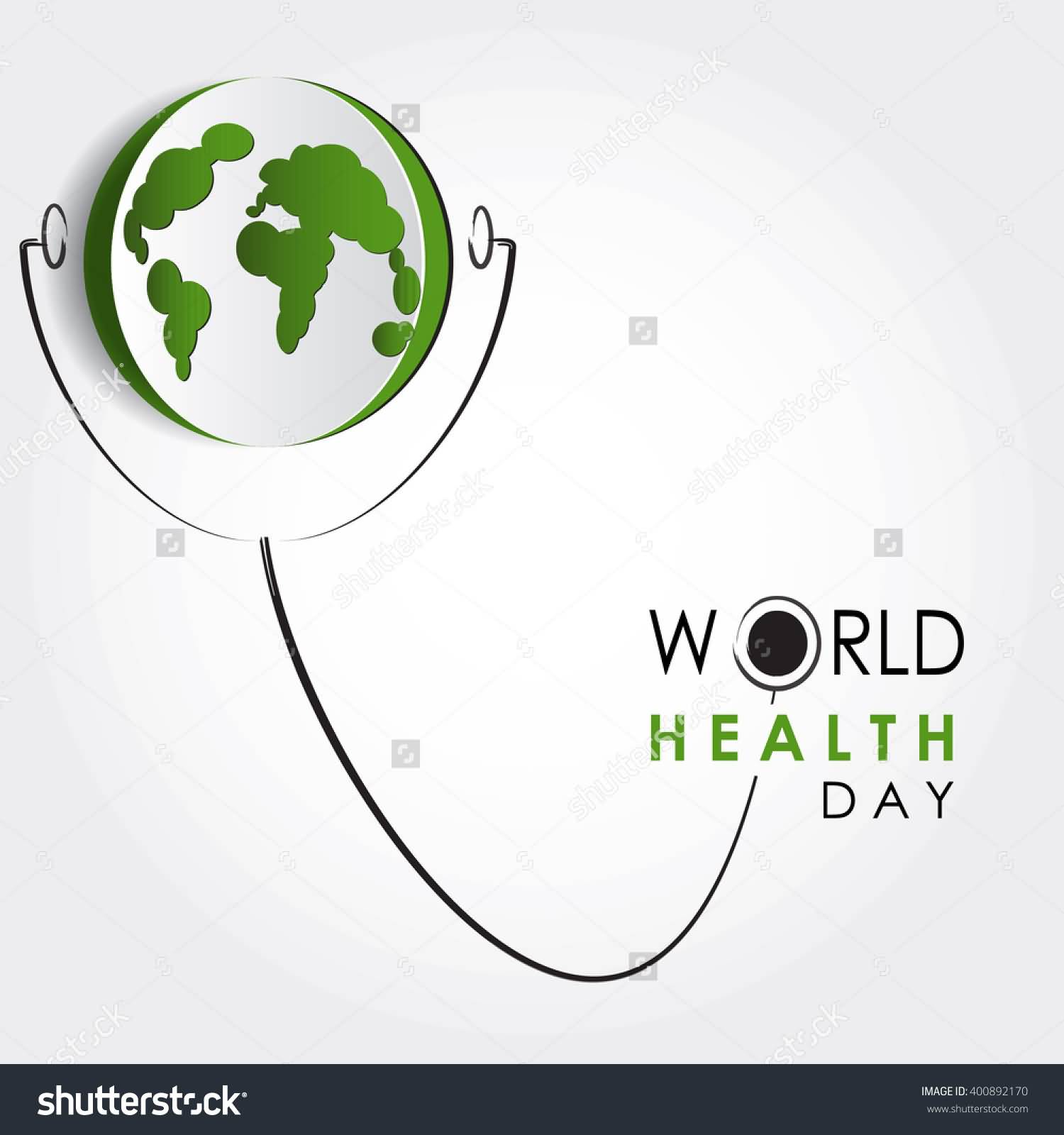 World Health Day Earth Globe With Stethoscope Picture