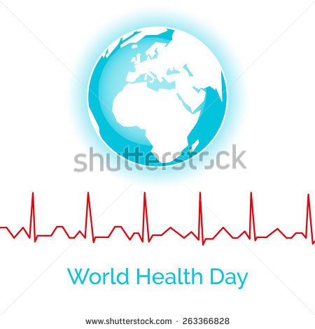 World Health Day Globe And Heart Beats