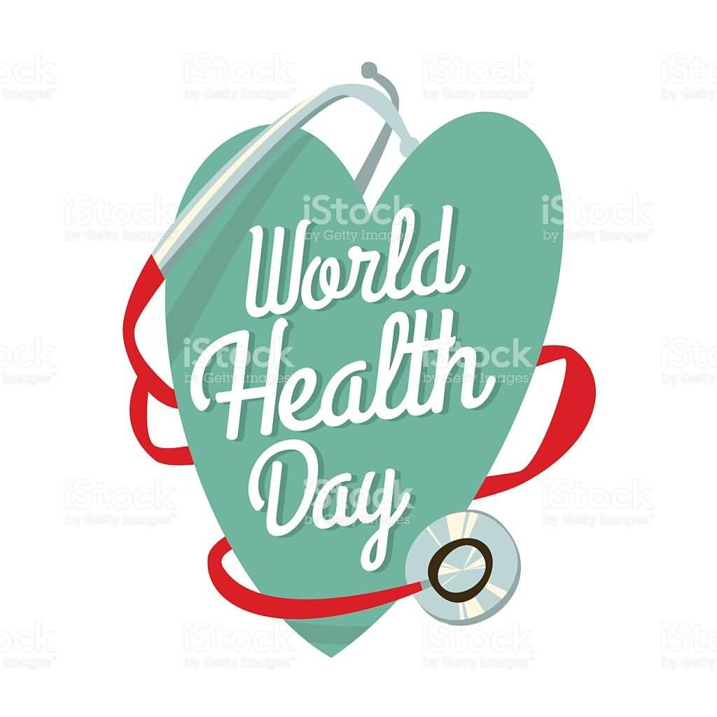 World Health Day Heart With Stethoscope Card