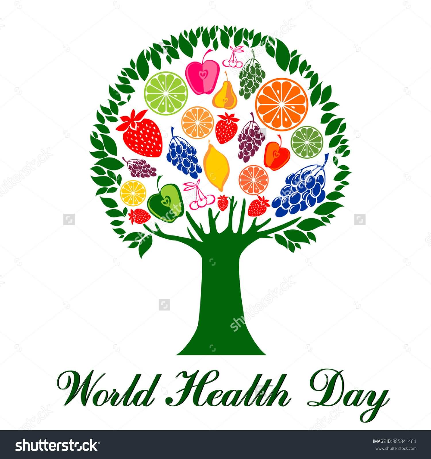 World Health Day Tree Illustration