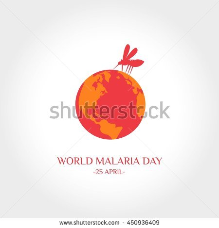 World Malaria Day 25 April Globe And Mosquito Illustration