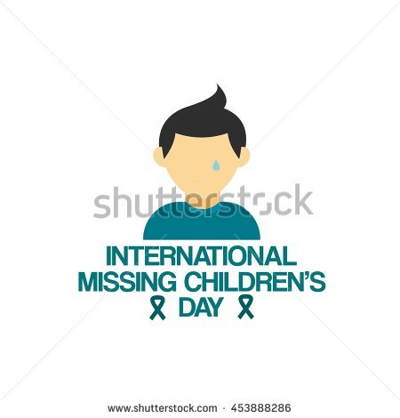 International Missing Children's Day Boy Illustration