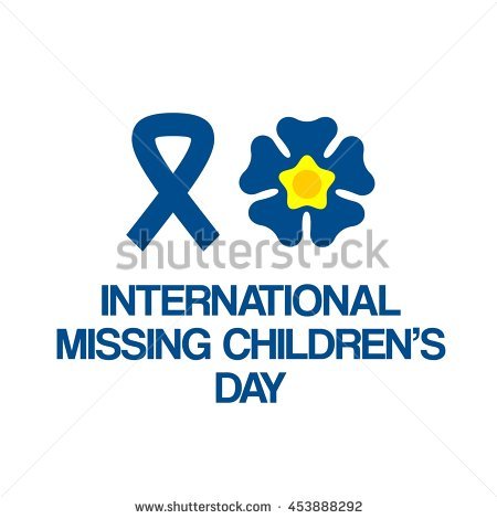 International Missing Children’s Day Flower And Ribbon Illustration