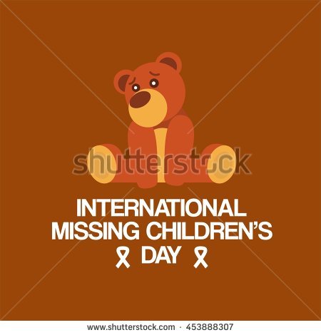 International Missing Children's Day Teddy Bear Illustration