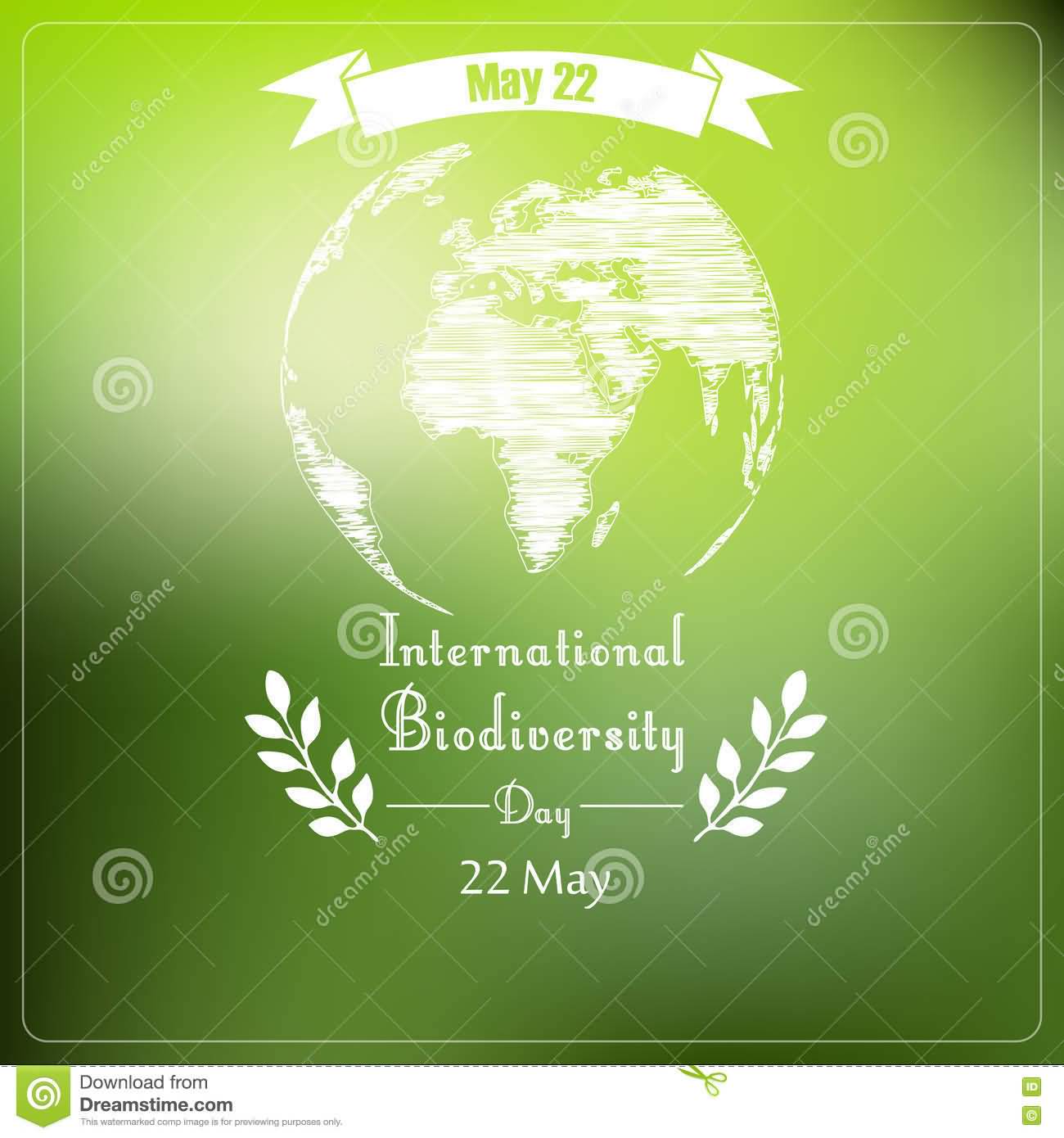 May 22 International Biodiversity Day Earth Globe Illustration