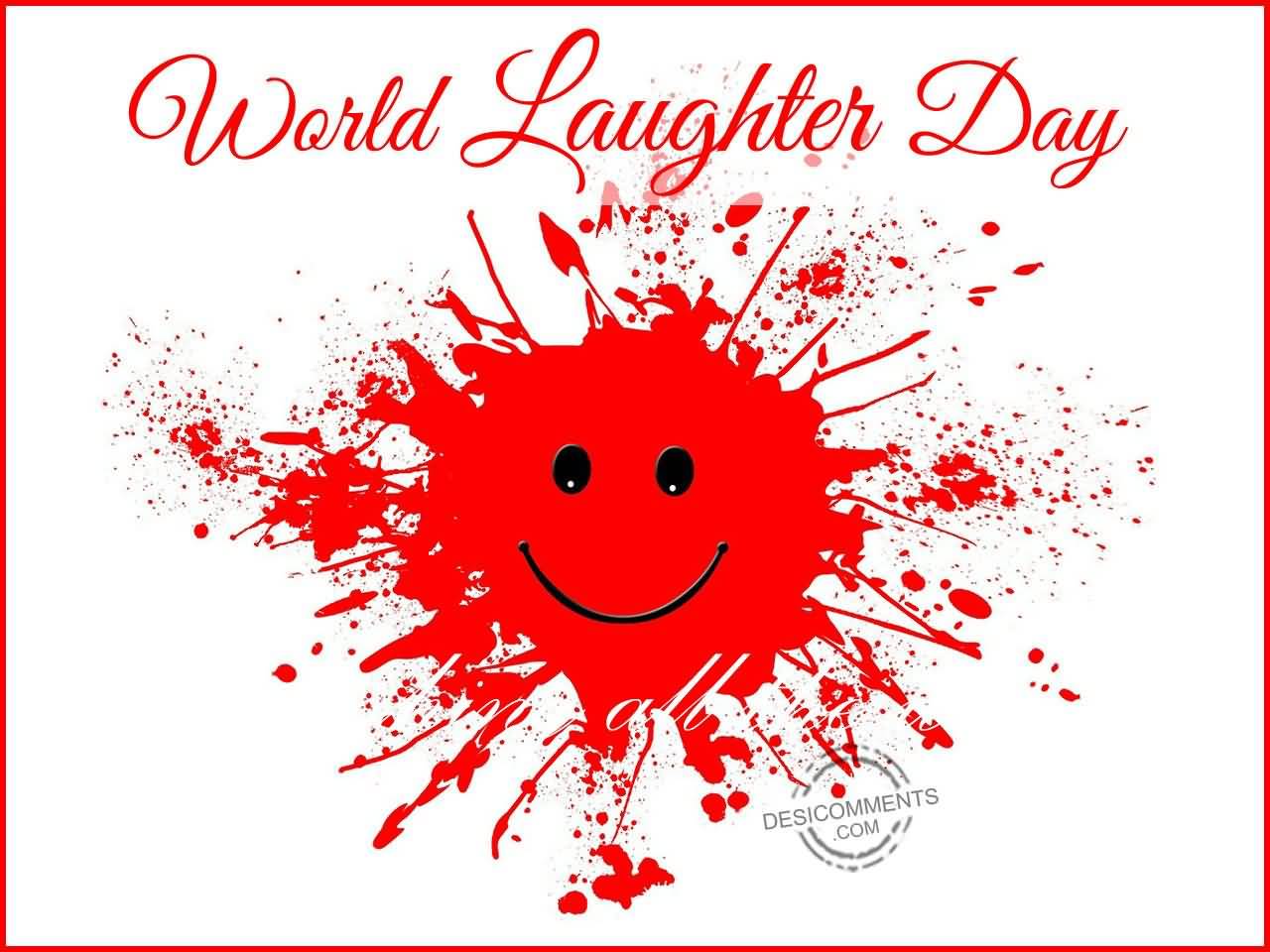 World Laughter Day Smiley Color Splash