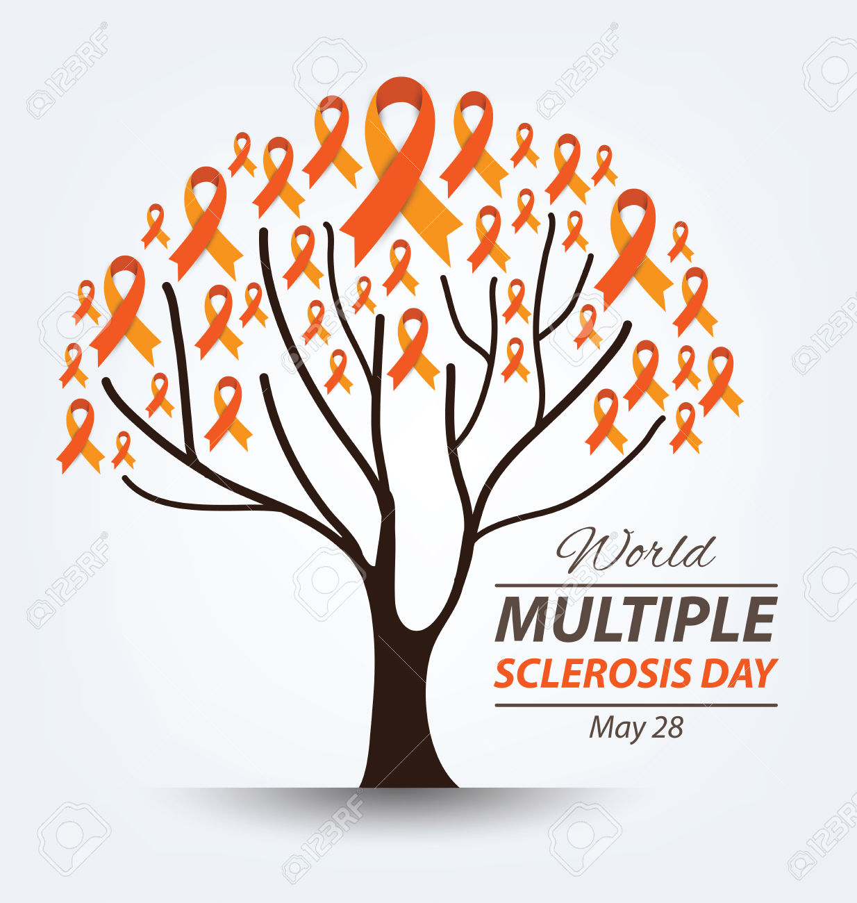 World Multiple Sclerosis Day Tree Illustration