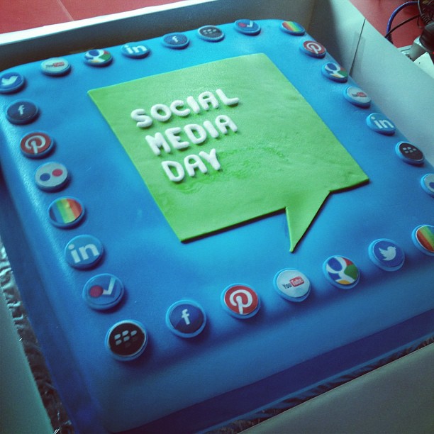 Happy Social Media Day Cake