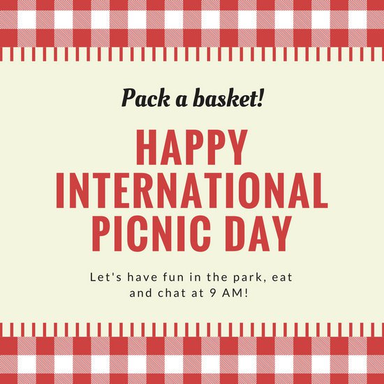 Pack A Basket - Happy International Picnic Day