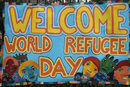 Wolcome World Refugee Day Wall Paint Image