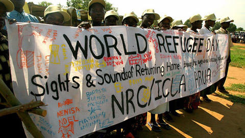 World Refugee Day Event Banner to Save Refugees