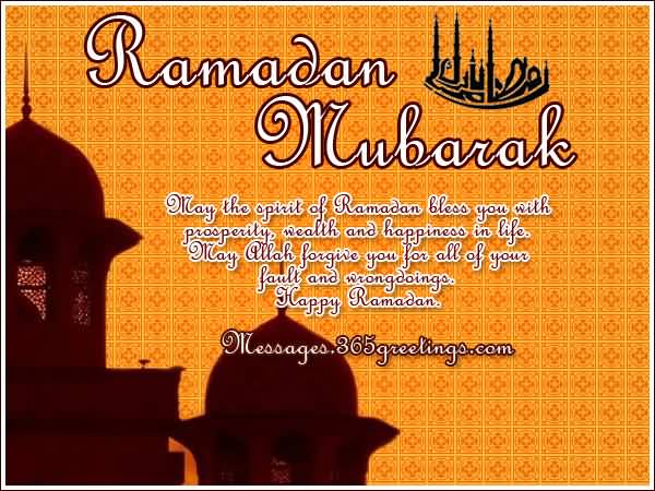 May The Spirit Of Ramadan Bless You With Prosperity – Ramadan Mubarak