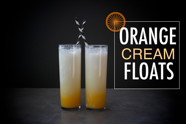 Orange Cream Floats - Ice Cream Soda Day