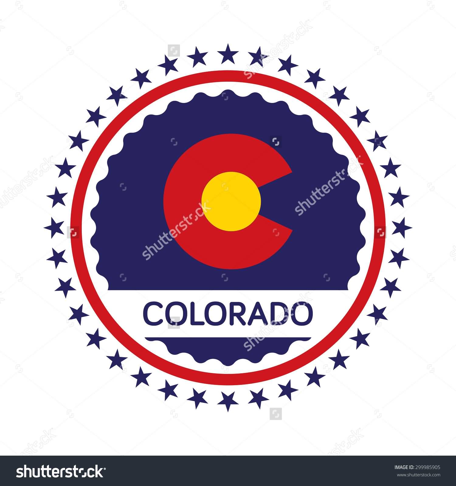 Colorado Day Flag Illustration