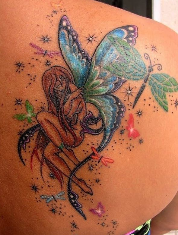 tiny fairy tattoo - Design of TattoosDesign of Tattoos