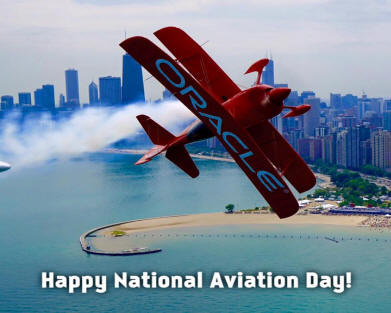 Happy National Aviation Day Aeroplane Picture