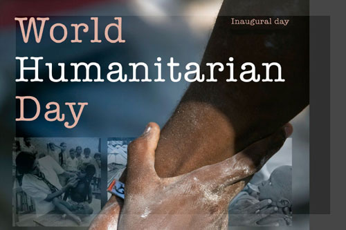 Humanitarian Day Holding Hand