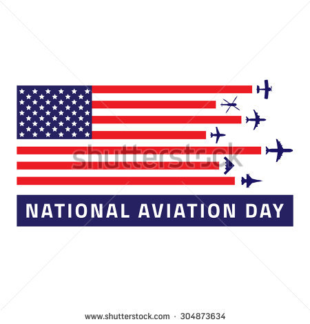 National Aviation Day Flag Clipart