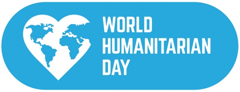 World Humanitarian Day Heart Shaped Earth Globe Header Image