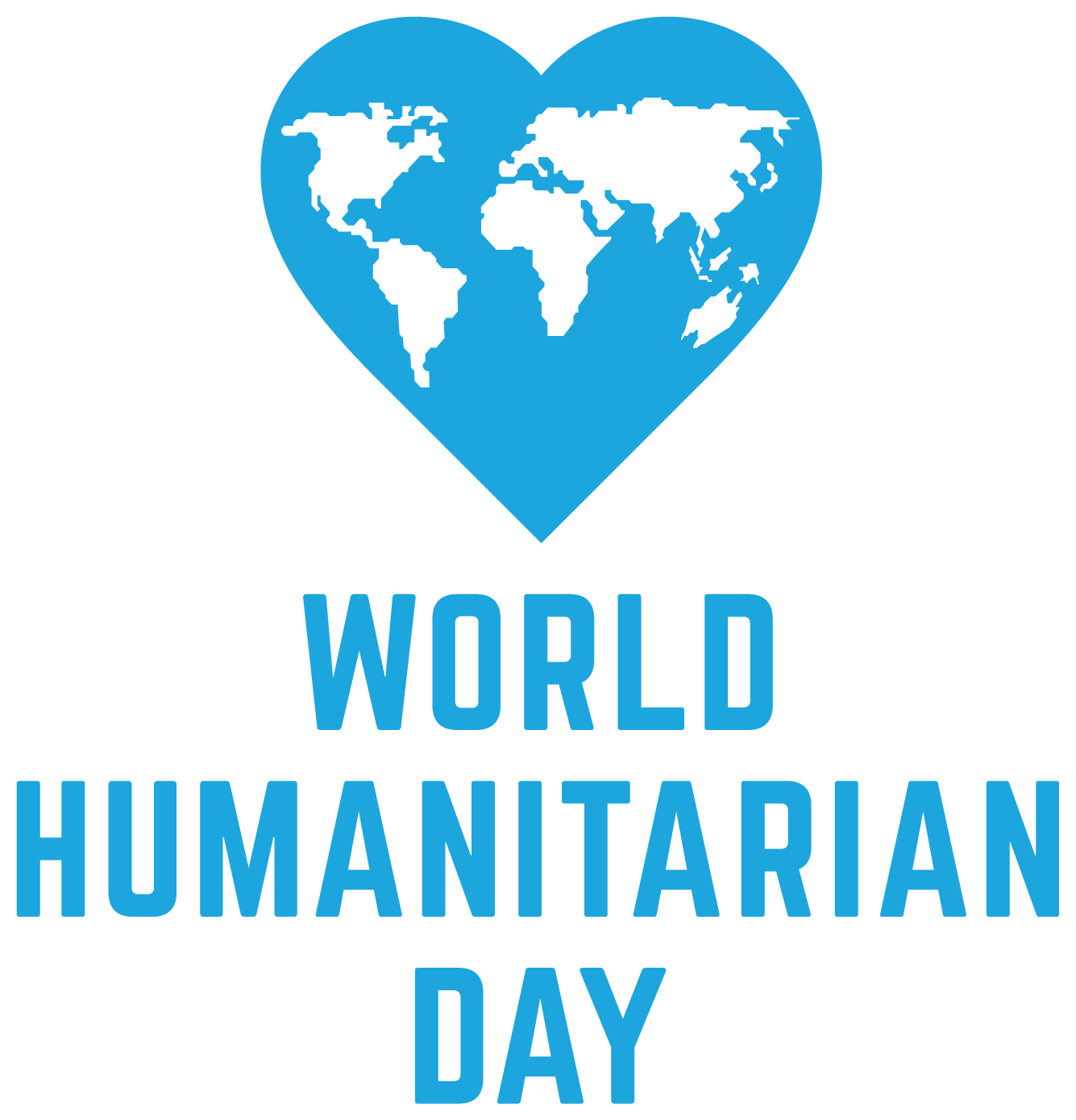 World Humanitarian Day Heart World Map Image