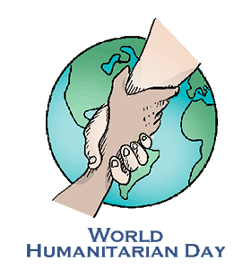 World Humanitarian Day Holding Hand Earth Globe Clipart