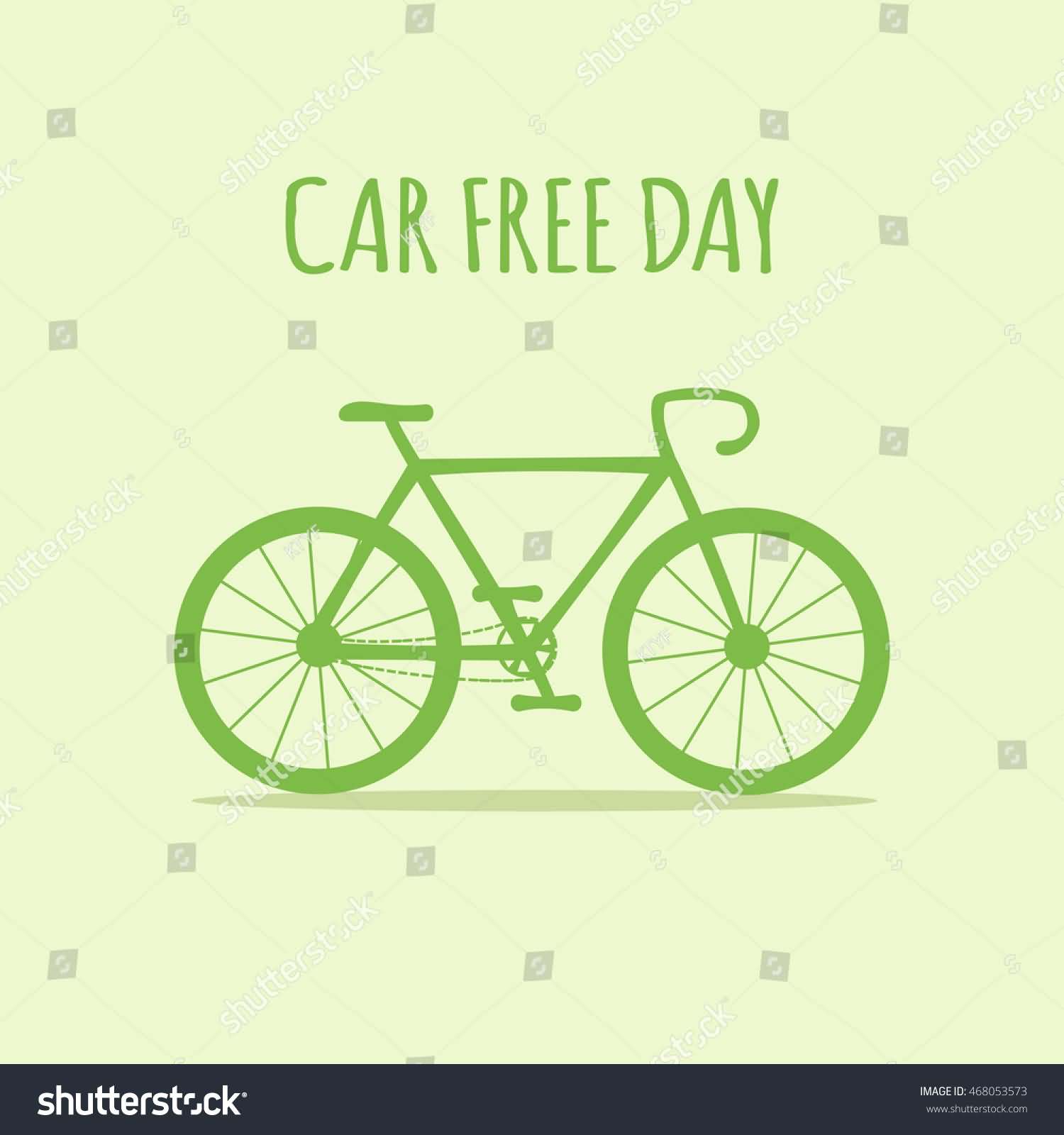 Car Free Day Bicycle Poster