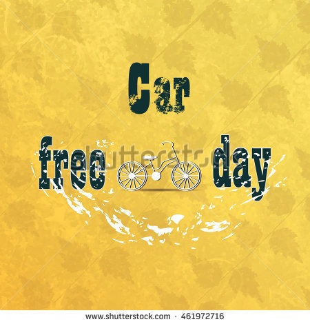 Car Free Day Greeting Card