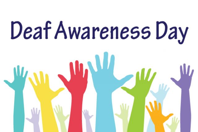 Deaf Awareness Day Hands Up Illustration