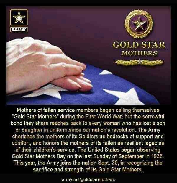 Gold Star Mothers Day Information