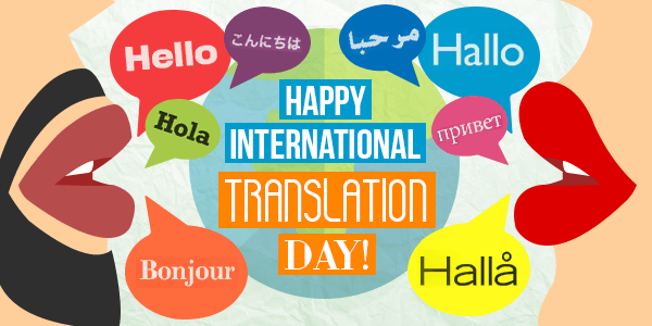 Happy International Translation Day Hello Different Languages