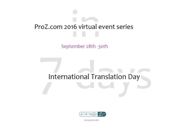 International Translation Day September 28th-30th