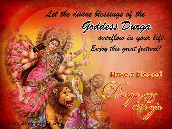 Let the divine blessings of the goddess durga overflow in your life. Enjoy this great festival. Have a blessed Durga Puja