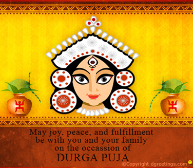 May joy, peace and fulfillment be with you and your family on the occasion of Durga Puja