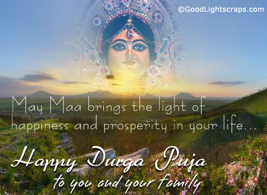 May maa brings the light of happiness and prosperity in your life happy Durga Puja to you and your family